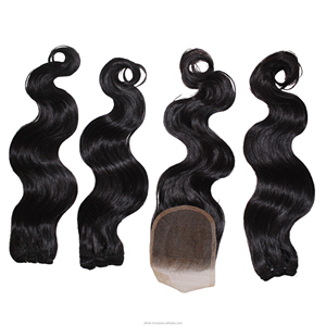 Consigue un peinado natural y sin costuras Con nuestros paquetes de cabello con cierre de encaje, hechos de cabello humano vietnamita Premium 100% - Product Image 4