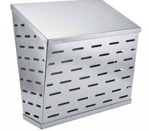 Boîte aux lettres élégante en métal galvanisé avec accès par le haut, design autoportant antirouille pour le rangement de documents - Product Image 1