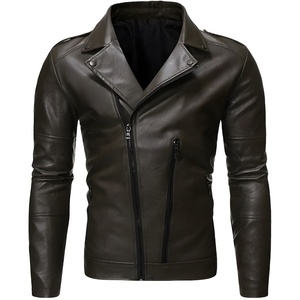 Premium Quality Leather Winter <b>Jacket</b> for Men with Front Logo Reversible & Heated Waterproof & Windproof Wool <b>Lined</b> - Product Image 1