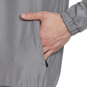 Veste coupe-vent imperméable de haute qualité pour homme, couleur gris, fermeture éclair, manches longues, résistante à l'eau, pour extérieur - Product Image 3