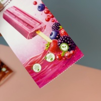 Sachet Personnalisé avec Soudure Arrière pour Emballage de Sucettes Glacées, Sachet Plastique Jetable pour Crème Glacée et Bâtonnets