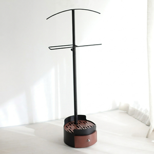 Elegante Soporte de Metal Negro Mate para Quemador de Incienso con Colgador, con un Elegante Cajón de Madera en la Base para Decoración de la Sala de Estar - Product Image 1