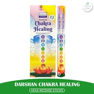Incienso Darshan Chakra Healing Hexa, Incienso Terapéutico Aromático Indio de Bambú Hecho a Mano, Ecológico y de Primera Calidad - Product Image 1