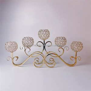 Bougeoir en cristal, décoration de maison, autre support brillant, pièces centrale, intérieur et extérieur - Product Image 6