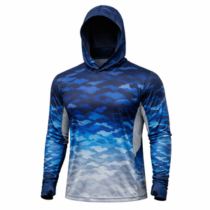 Chemise de pêche personnalisée à manches longues, séchage rapide, protection UV, vêtements de pêche par sublimation, fournisseur de vêtements de performance respirants OEM - Product Image 2