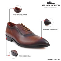 Nouvelles chaussures décontractées en cuir imprimé à lacets pour hommes |   Chaussures de style professionnel à semelle souple antidérapante résistantes à l'usure à bout pointu