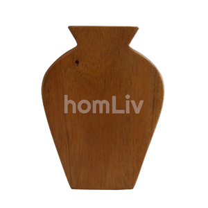 Vase décoratif en bois d'acajou fait main, support minimaliste en bois massif naturel et durable pour herbe de la pampa, décoration intérieure - Product Image 2