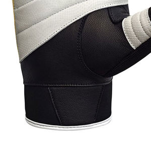 Half Finger Fitness <b>Gloves</b> PU Leather Black White Gold Gym <b>Weight</b> Lifting Unisex Lace-Up Shockproof Breathable Lightweight - Product Image 5