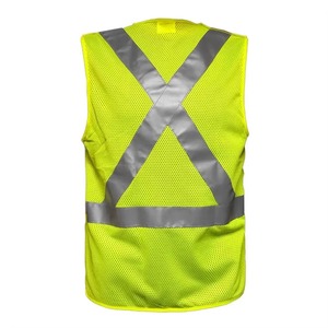Gilet de sécurité réfléchissant haute visibilité avec poches zippées, vêtements de travail pour hommes, vêtements d'extérieur décontractés en couleurs orange, jaune, vert - Product Image 6