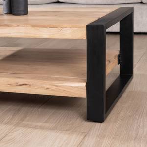 Mesa de centro Vandana Golden Element de 120 cm con doble tablero de metal y madera Montreal - Product Image 5