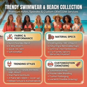 Conjunto de Bikini de Dos Piezas para Mujer, Diseño Animal, Color Sólido, Logotipo Frontal, Poliéster/Algodón, Secado Rápido, Transpirable, Ropa de Playa de Verano, Venta Caliente OEM - Product Image 5