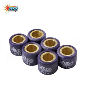 Galets de variateur SUN Racing BEAT/ICON pour scooter, 16x13mm, 9G, laiton taïwanais/fibre composite, nouveau violet, 6 pièces/kit, fiables et fluides - Product Image 2