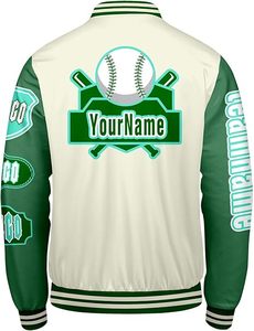 Comfortable Winter Warm <b>Men</b> Letterman <b>Jacket</b> <b>Thin</b> Stand Collar Front Logo Windproof Breathable Quick Dry Eco-Friendly - Product Image 2