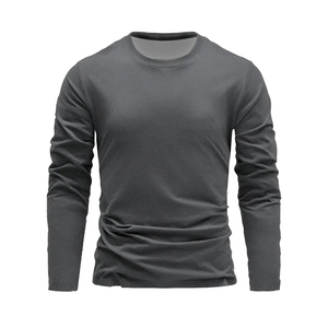 T-shirt universitaire très résistant 100 % coton anti-rétrécissement avec logo personnalisé à manches longues pour homme - Product Image 3