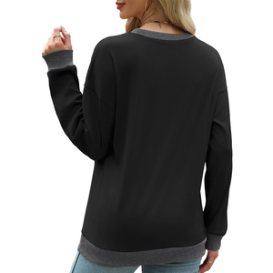Sweat-shirts pour femmes à manches longues, vêtements de mode pour femmes, sweat-shirts décontractés en tricot pour l'hiver, faible MOQ - Product Image 2