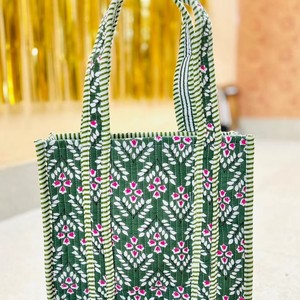 Bolso Tote Acolchado de Algodón con Diseño de Patchwork para Mujer, Multicolor, Estilo Vintage Boho, Bolso Grande para Compras, Viajes Diarios, Estilo Mercado - Product Image 3