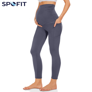 Leggings de Maternidad de Cintura Alta con Compresión Abdominal, Leggings de Yoga para Embarazadas con Bolsillos - Product Image 3