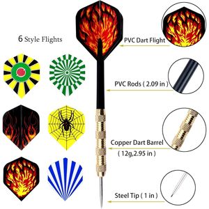 Juego Profesional de 18 Dardos con Punta de Acero para Tablero de Dardos, Dardos Metálicos de Alta Calidad - Product Image 2