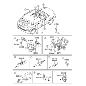 Nouveaux interrupteurs et commandes Tucson 935702E205DD - Product Image 1