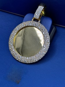 Collar de Lujo con Colgante Hip Hop de Moissanita VVS Helada, Joyería Personalizada con Foto, Cadena de Plata 925, para Hombre y Mujer, Estilo Bling de Moda - Product Image 5