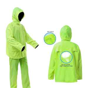 High Quality Custom Waterproof Breathable Nylon Polyester Reflective Weather Work <b>Rain</b> <b>Jacket</b> & Suit - Product Image 2