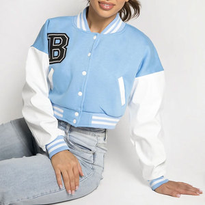 Veste universitaire courte personnalisée pour femmes, chauffante, respirante, style universitaire, veste universitaire courte tendance pour femmes - Product Image 3