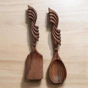 Cuchara de Té de Madera Natural Reutilizable, Cuchara para Café y Azúcar, Utensilio de Cocina de Grado Alimenticio para Uso en Restaurantes - Product Image 1