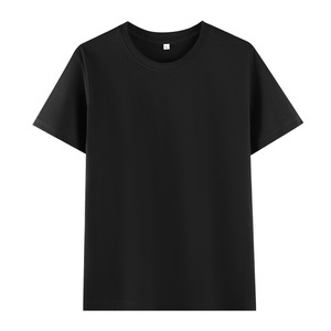 Camiseta de cuello redondo de color sólido de algodón y poliéster de 180g con logotipo bordado personalizado a precio de fábrica de Bangladesh China para hombres y mujeres. - Product Image 4