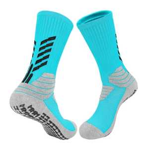 OEM Soccer Crew <b>Socks</b> Anti-Slip Grip Knitted Striped Nylon/Cotton Sweat-Absorbent Winter <b>Running</b> Sports <b>Socks</b> - Product Image 4