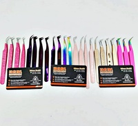 Nueva Colección 2023 HARL Instrumentos de Belleza Marca Privada Pinzas Profesionales de Acero Inoxidable para Extensión de Pestañas