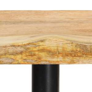 Ensemble de 2 tabourets de bar en bois de manguier massif et noir, bois naturel et coloris noir - Product Image 5