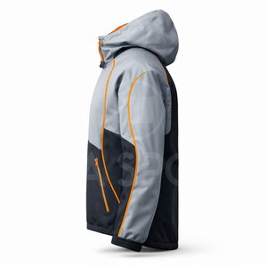 Veste coupe-vent à capuche imperméable personnalisée pour homme, gris zinc, pour sports de plein air et course à pied, vente en gros OEM ODM 2026 - Product Image 4