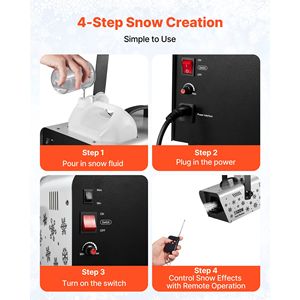 Máquina de Nieve Portátil de 1500W, Manual/Suspendida, Efecto Copo de Nieve de Alto Rendimiento, Control Remoto Inalámbrico, Categoría de Producto: Hielo Seco - Product Image 5