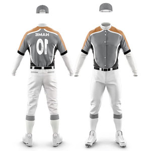 Low MOQ High Quality Uniform Men's Sports Clothing Multi Color Printed Jersey with Pants Customized Youth Sizes Baseball Suit - Product Image 4