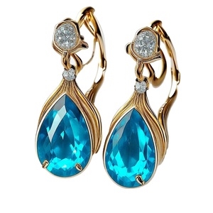 925เงินสเตอร์ลิงออกแบบไม่ซ้ำกันต่างหูชุบทองพลอยควอตซ์สไตล์โมนาลิกาเครื่องประดับแฟชั่น - Product Image 1