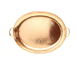 Most Popular Elegant Hammered Texture Copper Serving Tray Rectangular Shape For Dining <b>Table</b> Juice Glass Serving tray - Product Image 5