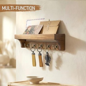 Acacia Wood wooden <b>key</b> holders and wall hooks OEM Custom Wholesale | Aqdus Saleem India - Product Image 4