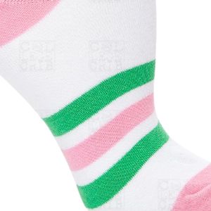 <b>White</b> Pink Green Stripe Crew <b>Socks</b> Cotton Blend Athletic <b>Socks</b> Casual Daily Wear Foot <b>Socks</b> Comfortable Fashion Accessories For - Product Image 3