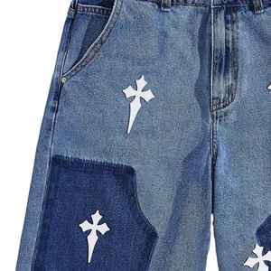 Shorts de Mezclilla Azul Rectos de Cintura Alta para Hombre, Modelo 2026 OEM, Ecológicos, 100% Algodón, Ropa Casual de Verano - Product Image 4