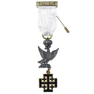 Commander Red Cross of Constantine Breast Jewel <b>Badge</b> with Eagle Emblem White Ribbon Masonic Regalia Medal <b>Pin</b> - Product Image 1