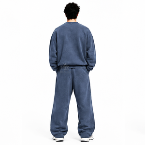 Chándal Azul Sostenible Estampado de Alta Calidad para Hombre, con Cierre Completo, Cuello Alto, Corte Holgado, Ropa Casual con Bolsillos Laterales y Logotipo Personalizado - Product Image 2