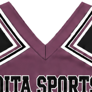 Haut d'uniforme de cheerleading bordeaux sans manches, col en V, pour femmes et filles, idéal pour les spectacles de danse d'équipe et les compétitions - Product Image 6