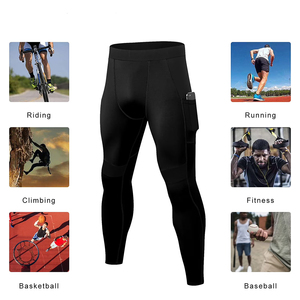 OEM Service Customizable Men's Cycling Tights Lightweight Quick Dry Breathable Anti-Bacterial Eco-Friendly Compression Pants - Product Image 5