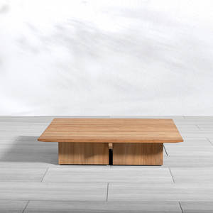 Mesa de Centro de Madera de Teca Sólida Hecha a Mano, Moderna, Minimalista, Ecológica y Duradera para Terraza de Hotel o Villa Contemporánea - Product Image 5