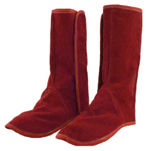 Leather Industrial Safety Foot Protection for Sparks Resistant Workplace Welder Aluminized Para Aramid Spats Welder Gaiters - Product Image 5