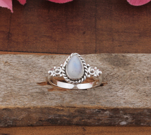 925 Sterling <b>Silver</b> Bezel Setting Rainbow Brilliant Cut Handmade Classic Boho Dainty <b>Solitaire</b> Gemstone <b>Ring</b> Wedding Party - Product Image 5