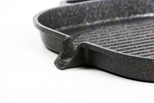 Square induction pan(IH) - Roast pan Cast Aluminum Nonstick Square and Round <b>Cookware</b> with Long Lasting Marble Coating - Product Image 4