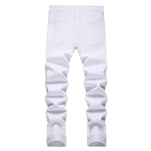 Jeans Ajustados Elásticos para Hombre, Pantalones Vaqueros Rotos, Jeans de Moda Desgastados, Venta al Por Mayor OEM - Product Image 2
