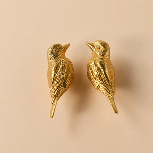 Brass Bird Cabinet <b>Knob</b> Decorative Drawer Pull Gold Finish Wardrobe <b>Door</b> Handle Handmade Furniture Hardware Accent Decor - Product Image 1