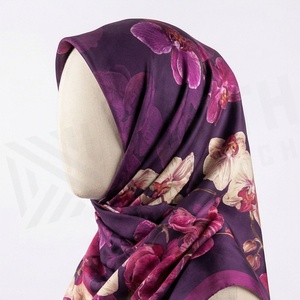Hiyab de Chifón con Estampado Floral para Mujer, Poliéster Suave al Tacto, para Uso Diario, Pañuelo Étnico de Oriente Medio - Product Image 3